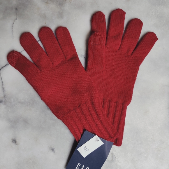 NWT GAP Women's Red Smartphone Winter Gloves, One Size - Picture 6 of 8